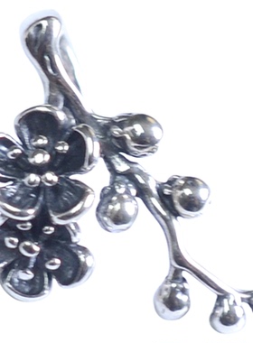 燕子家925银琥珀梅花加厚扣针