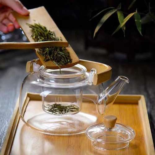 围炉煮茶玻璃手提茶壶加厚茶壶陶炉沸煮电茶壶玻璃花提梁烧水壶