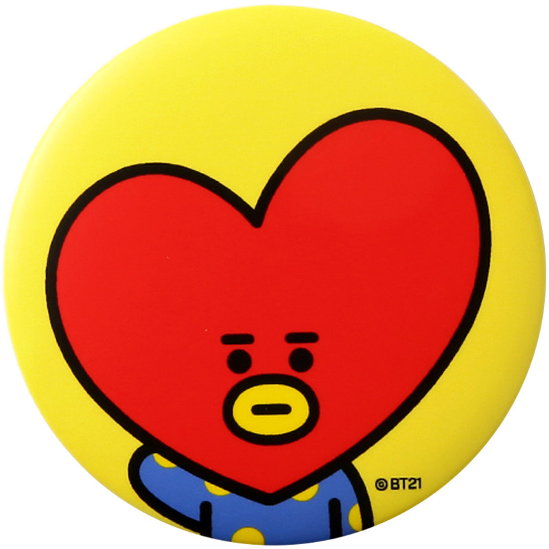 韩国BT21 x monopoly卡通随身化妆镜便携手持小圆镜子梳妆镜