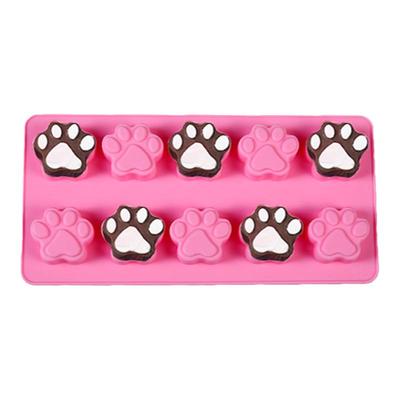 猫爪10连硅胶制冰格果冻巧克力模