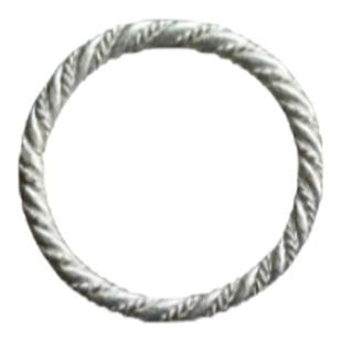 「烟雨江南」熙素手工麻花戒指女999纯银素圈实心闭口百搭指环