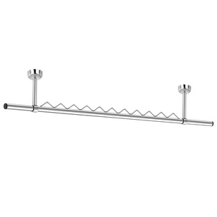 不锈钢晾衣杆304阳台室外吊顶装固定式防风波浪条晾晒衣架可定制