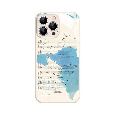 夏日赞歌~清新蓝天飞鸟ins适用iphone16promax手机壳新苹果15/14华为mate60pro软pura70小众Reno14玻璃findx8