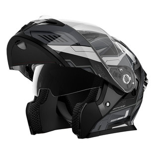 2025新款摩托车头盔全盔男揭面盔带蓝牙耳机内置一体电动车大头围