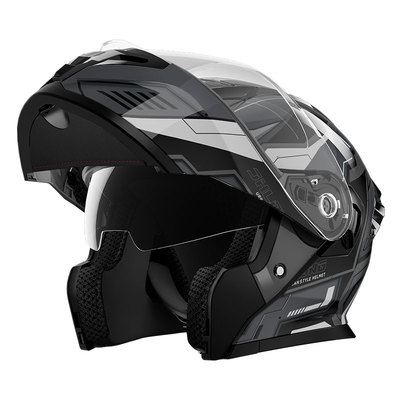 君豪龙25年新款带蓝牙一体揭面盔