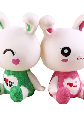 创意可爱大号兔子搪胶存钱罐摆件