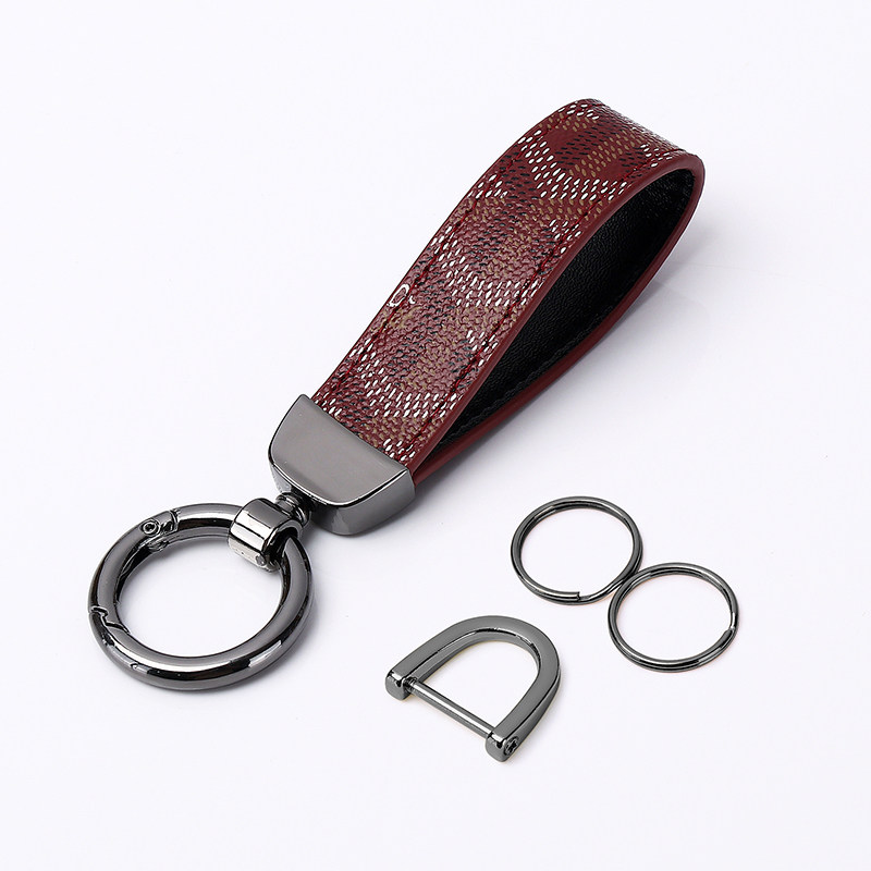 thumbnail for Fashionable burgundy car keychain innovative girly pink keychain wild key youth blue men's key pendant