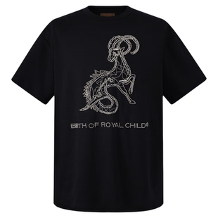 BIRTH OF ROYAL CHILD.BORC 星座TEE摩羯座男女同款百搭廓形T恤