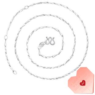 999纯银银项链女锁骨链单链素链银链子无吊坠999足银瓜子链o字链