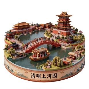 开封清明上河园文创冰箱贴立体金属磁贴河南旅游景点伴手礼纪念品