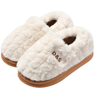 棉拖鞋女士秋冬季包跟2025新款室内家防滑居厚底毛毛加绒保暖棉鞋