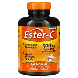 Ester-C酯化维生素C柑橘类黄酮24小时缓释片1000mg500mg美国直邮