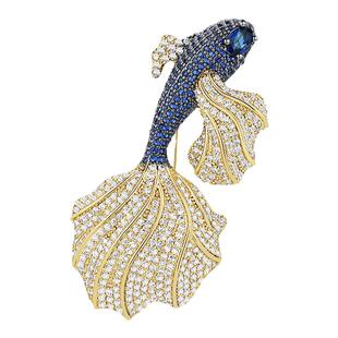 【紫罗兰正版】海漓鱼胸针高档女精致金鱼胸花别针小众设计感潮