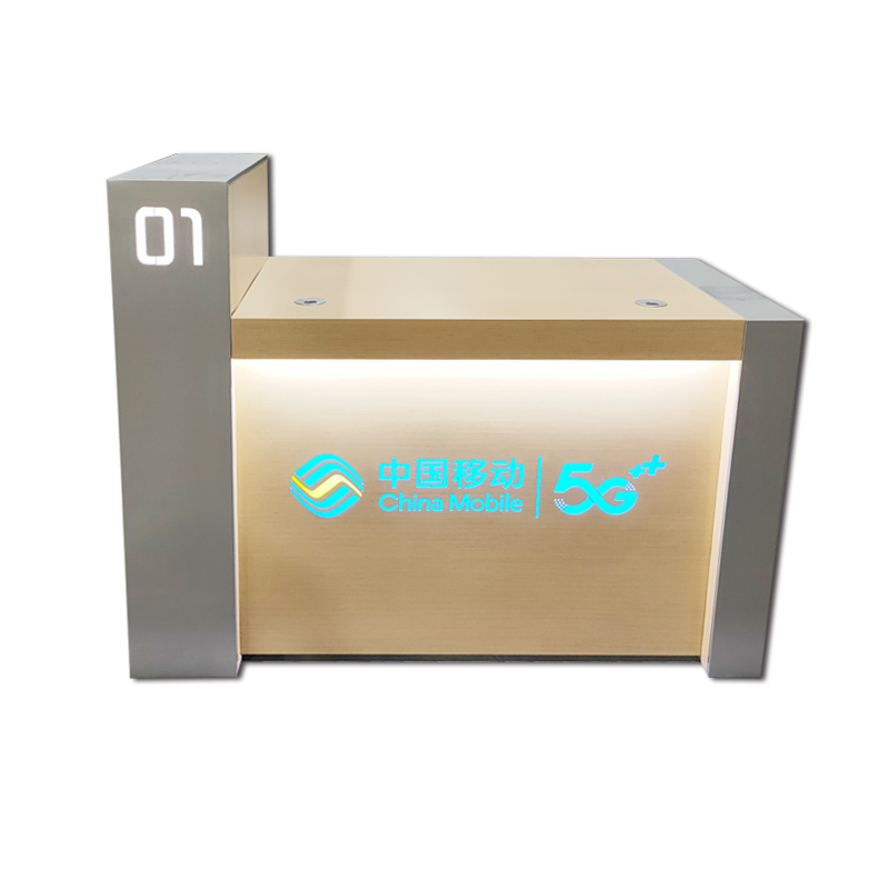 新款受理台席5G中国移动电信联通营业厅收银服务桌定制烤漆展示柜