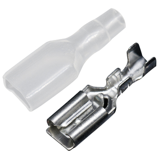 6插簧自带锁快速插接端子带护套冷压接线插片铜接插件电线连接器