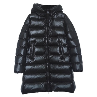 Juicefish云朵轻软！90鹅绒su羽绒服A字版娃娃款亮面连帽中长款女