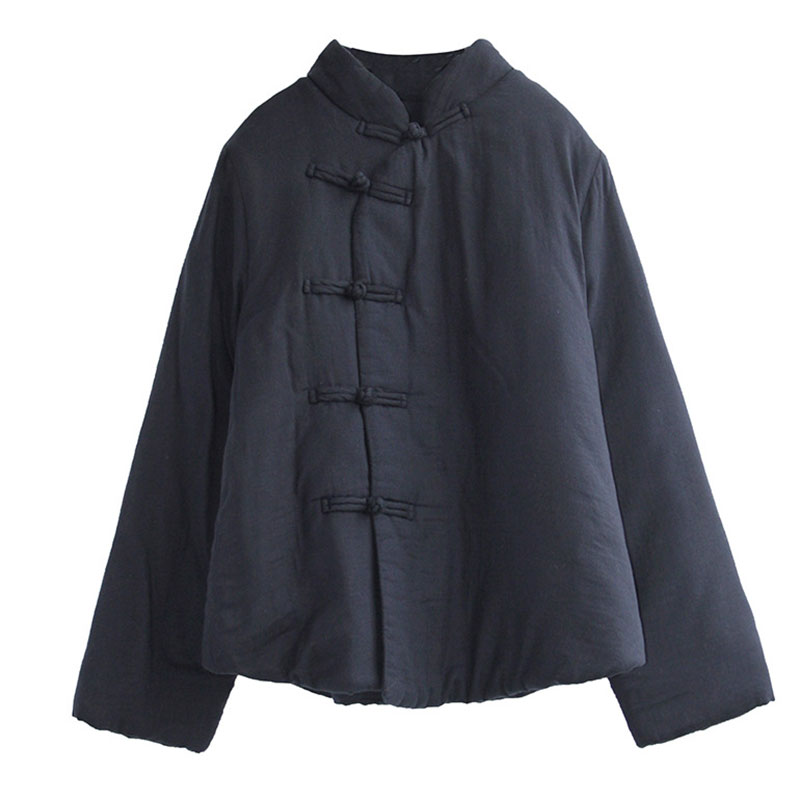国风立领盘扣加厚保暖短款棉服