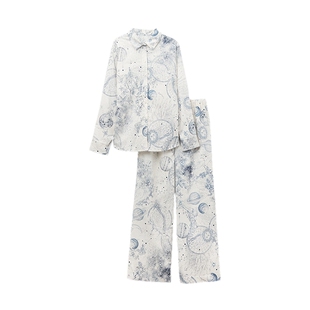 Intimissimi意舒漫神秘星系印花长袖睡衣舒适家居套装PLD2576