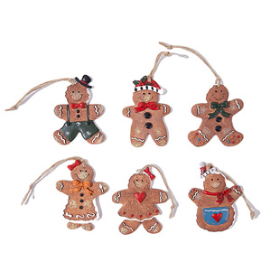 圣诞树挂件姜饼人挂饰店铺橱窗场景氛围布置小型道具圣诞节装饰品