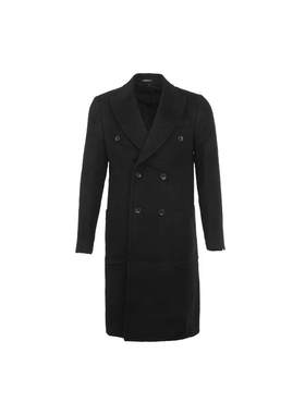【自营】EMPORIO ARMANI/阿玛尼双排扣羊毛中长款男士大衣外套