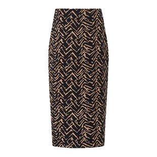 [季末甄选]DVF2025秋冬新款科莫花呢针织提花铅笔裙KM3T003