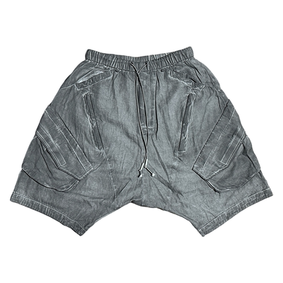 CHAUNK废土风脏染机能工装七分裤