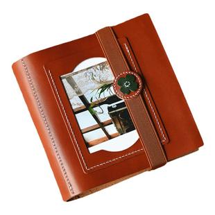 活页真牛皮相册本56寸手工宝宝情侣影集纪念影集生日礼品34拍立得