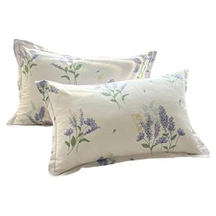 洁丽雅100全棉枕套一对装纯棉枕头套双人48cmx74cm单个枕芯内胆套