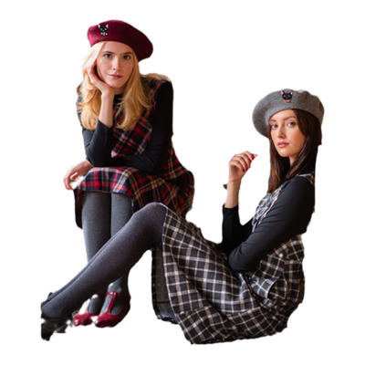 mp高领针织假两件连衣裙新年红