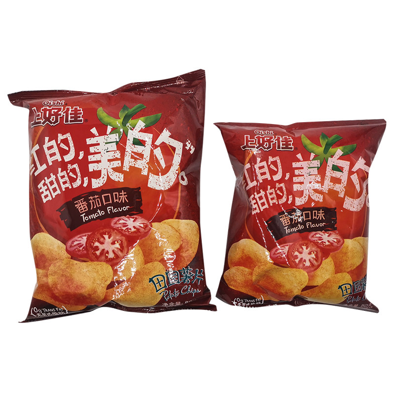 上好佳田园薯片番茄50克*20袋/箱