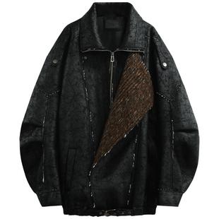 【折扣季】COCOBELLA复古爆裂纹PU环保皮衣外套机车夹克PU3006-2
