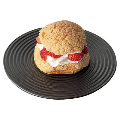 ins风简约螺纹圆形陶瓷蛋糕盘