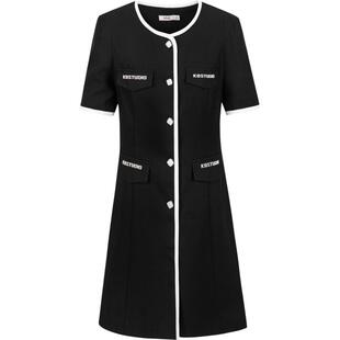 小香风连衣裙女2025夏季高级感职场通勤中长裙子