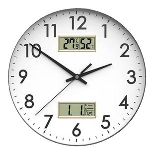 钟表挂钟客厅2025新款家用简约现代创意万年历电子时钟挂墙免打孔