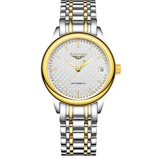 冠琴手表女士全自动机械表超薄简约小表盘精钢防水镂空单日历女表