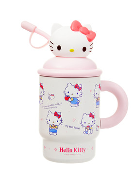 绿光派对正版凯蒂猫保温杯吸管杯