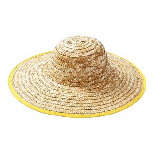 草帽舞蹈道具儿童禾下乘凉梦跳舞专用老式大檐帽草编帽子表演道具