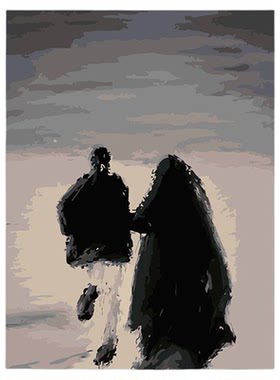 简约黑白艺术装饰画治愈抽象挂画