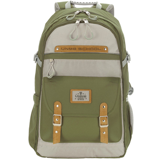 unme初中生书包男女大容量减负护脊小学生三到六年级减压超轻双肩
