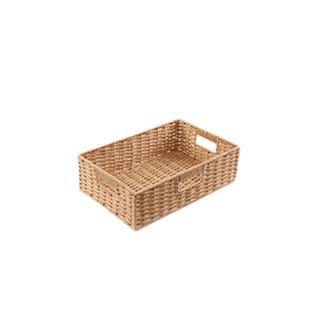 定制草编收纳筐家用衣橱整理盒编织储物箱桌面抽屉收纳盒学生书箱