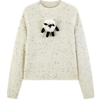 【小羊肖恩联名】乐町商场同款立体羊线套衫24冬毛衣C2EEE4205