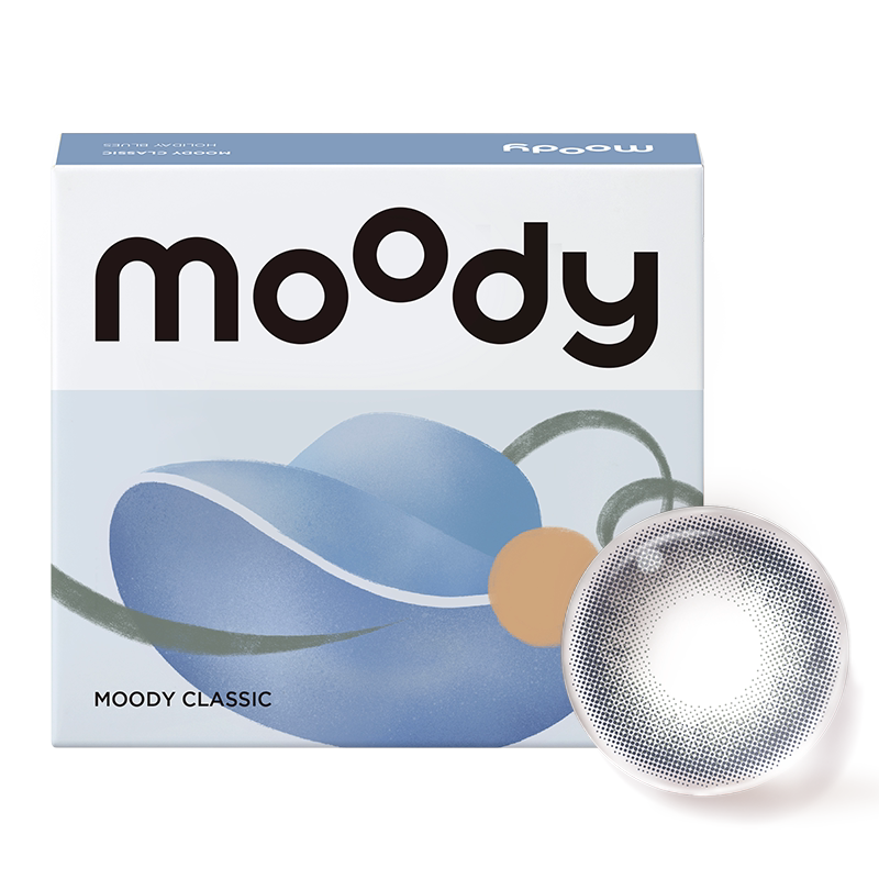 moody美瞳日抛经典定轴琥珀石心动直拍彩色隐形眼镜中大直径10片