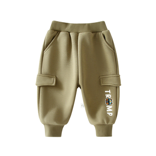 男童裤子冬季加绒宝宝休闲裤婴儿保暖裤卫裤小童长裤女宝秋装新款