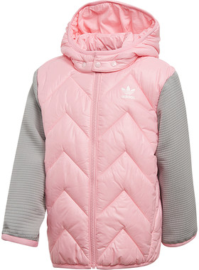 Adidas/阿迪达斯正品三叶草小童连帽保暖长袖休闲棉服DH2469