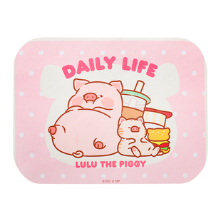 川岛屋&lulu猪联名 厨房台面沥水垫硅藻泥吸水高颜值咖啡机桌垫子