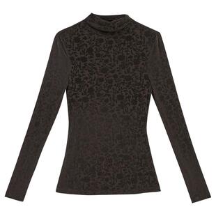 【木兰花系列】YINER音儿女装冬季时尚植绒高领收腰打底针织衫