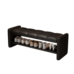 真皮入户门换鞋凳轻奢高级感可坐鞋柜长条穿鞋凳实木鞋架门口家用