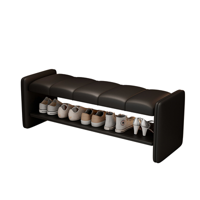 真皮入户门换鞋凳轻奢高级感