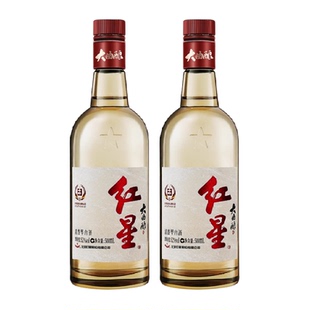 红星二锅头52度大曲酿酒500ML*2瓶双瓶装固态纯粮发酵白酒