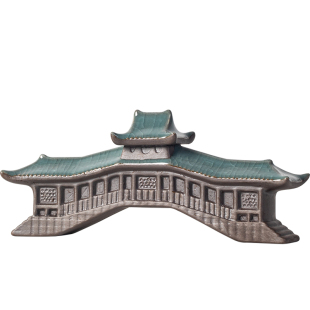 古建筑陶瓷廊桥石拱桥梁古桥园艺鱼缸水族假山造景装饰微景观摆件